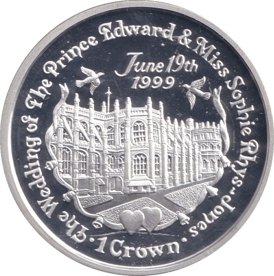 1999 SILVER PROOF ONE CROWN GIBRALTAR - SILVER WORLD COINS - Cambridgeshire Coins