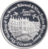1999 SILVER PROOF ONE CROWN GIBRALTAR - SILVER WORLD COINS - Cambridgeshire Coins