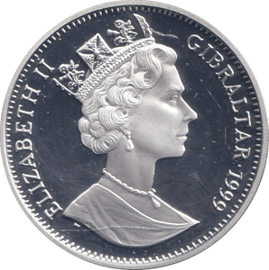 1999 SILVER PROOF ONE CROWN GIBRALTAR - SILVER WORLD COINS - Cambridgeshire Coins