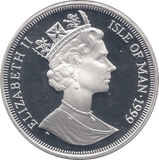 1999 SILVER PROOF ONE CROWN ISLE OF MAN - SILVER WORLD COINS - Cambridgeshire Coins