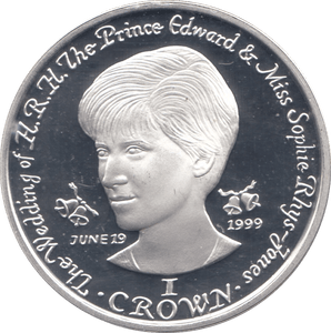1999 SILVER PROOF ONE CROWN ISLE OF MAN - SILVER WORLD COINS - Cambridgeshire Coins