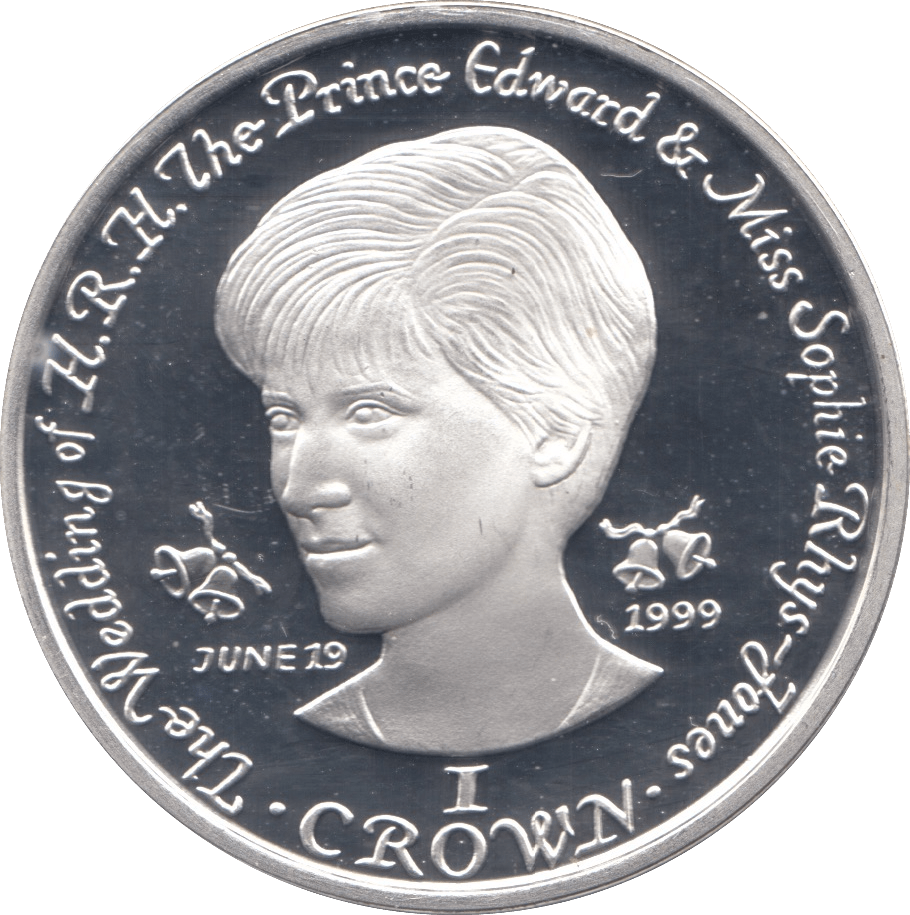 1999 SILVER PROOF ONE CROWN ISLE OF MAN - SILVER WORLD COINS - Cambridgeshire Coins