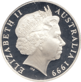 1999 SILVER PROOF ONE DOLLAR AUSTRALIA - SILVER WORLD COINS - Cambridgeshire Coins