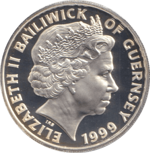 1999 SILVER PROOF ONE POUND GUERNSEY WINSTON CHURCHILL - £1 Silver Proof - Cambridgeshire Coins