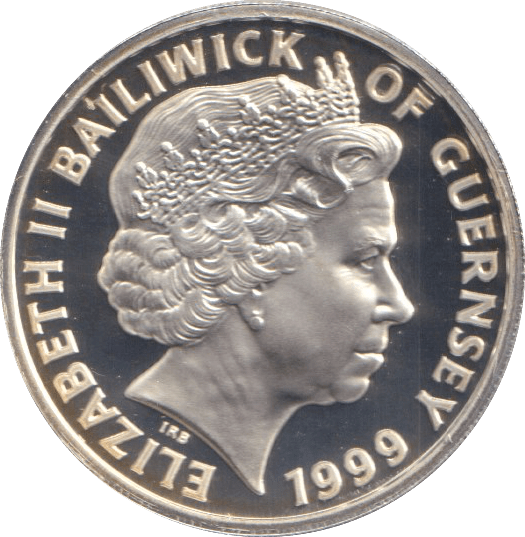 1999 SILVER PROOF ONE POUND GUERNSEY WINSTON CHURCHILL - £1 Silver Proof - Cambridgeshire Coins