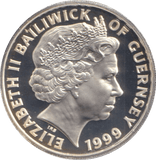 1999 SILVER PROOF ONE POUND GUERNSEY WINSTON CHURCHILL - £1 Silver Proof - Cambridgeshire Coins