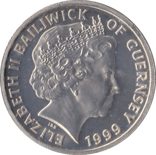 1999 SILVER PROOF ONE POUND GUERNSEY - SILVER WORLD COINS - Cambridgeshire Coins
