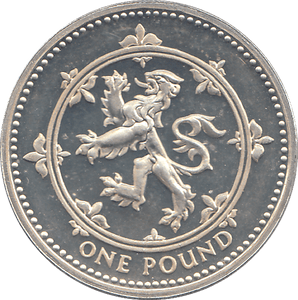 1999 SILVER PROOF ONE POUND SCOTTISH LION - SILVER WORLD COINS - Cambridgeshire Coins