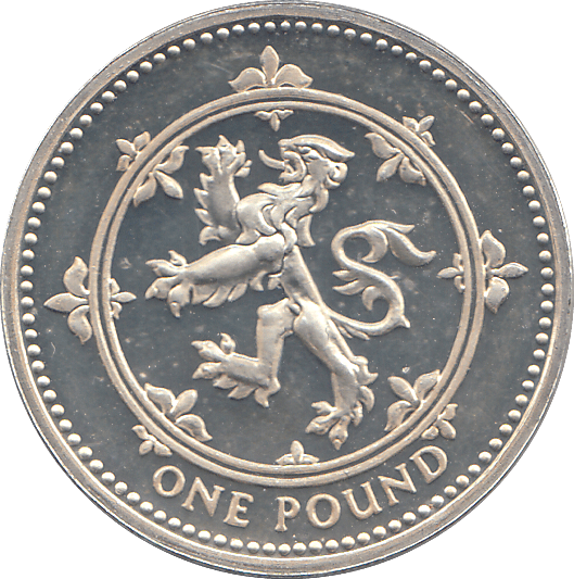 1999 SILVER PROOF ONE POUND SCOTTISH LION - SILVER WORLD COINS - Cambridgeshire Coins