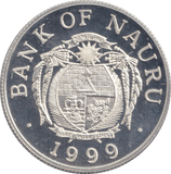 1999 SILVER TWO DOLLARS NAURU - SILVER WORLD COINS - Cambridgeshire Coins