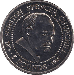 1999 WINSTON CHURCHILL FIVE POUNDS GUERNSEY - WORLD COINS - Cambridgeshire Coins