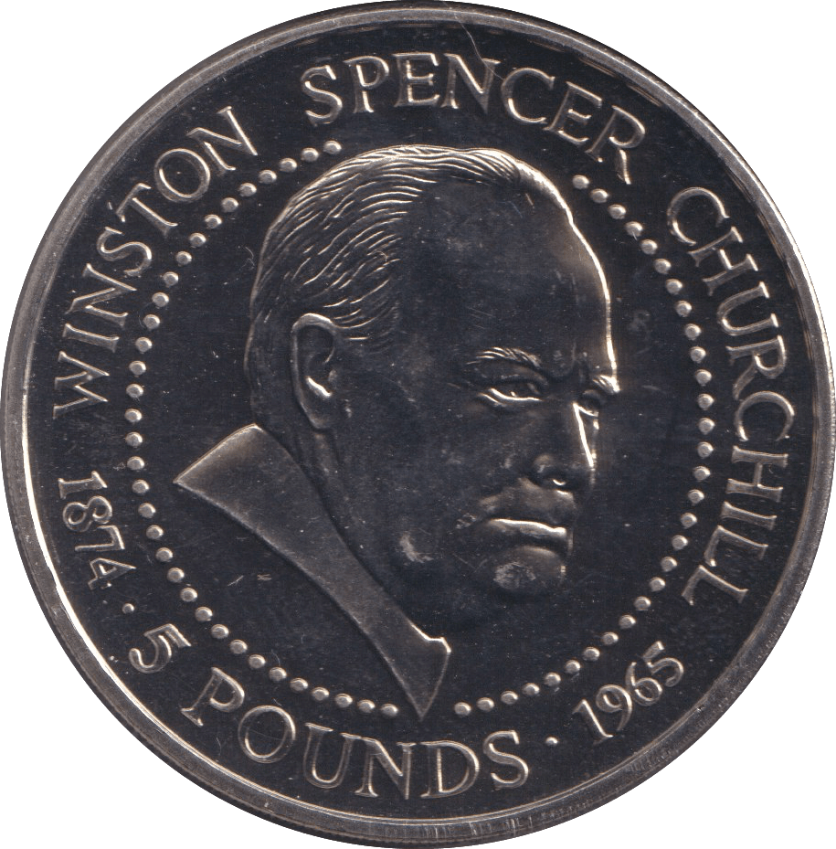 1999 WINSTON CHURCHILL FIVE POUNDS GUERNSEY - WORLD COINS - Cambridgeshire Coins