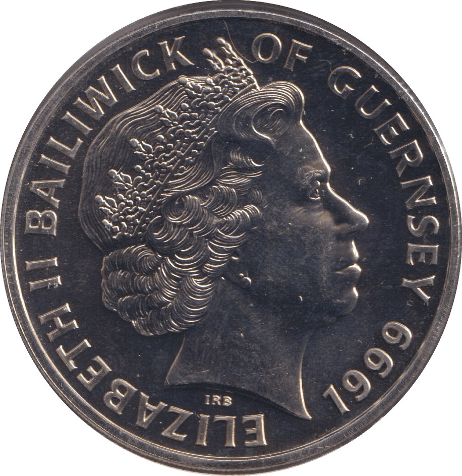 1999 WINSTON CHURCHILL FIVE POUNDS GUERNSEY - WORLD COINS - Cambridgeshire Coins