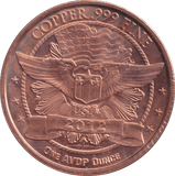 1oz FINE COPPER .999 PEACE TALKS REF E32 - Copper 1 oz Coins - Cambridgeshire Coins