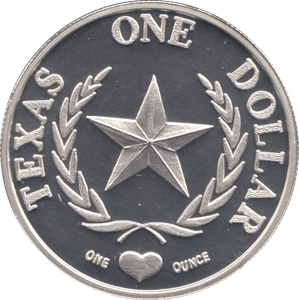 2000 1OZ SILVER PROOF ONE DOLLAR TEXAS - SILVER WORLD COINS - Cambridgeshire Coins