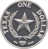 2000 1OZ SILVER PROOF ONE DOLLAR TEXAS - SILVER WORLD COINS - Cambridgeshire Coins