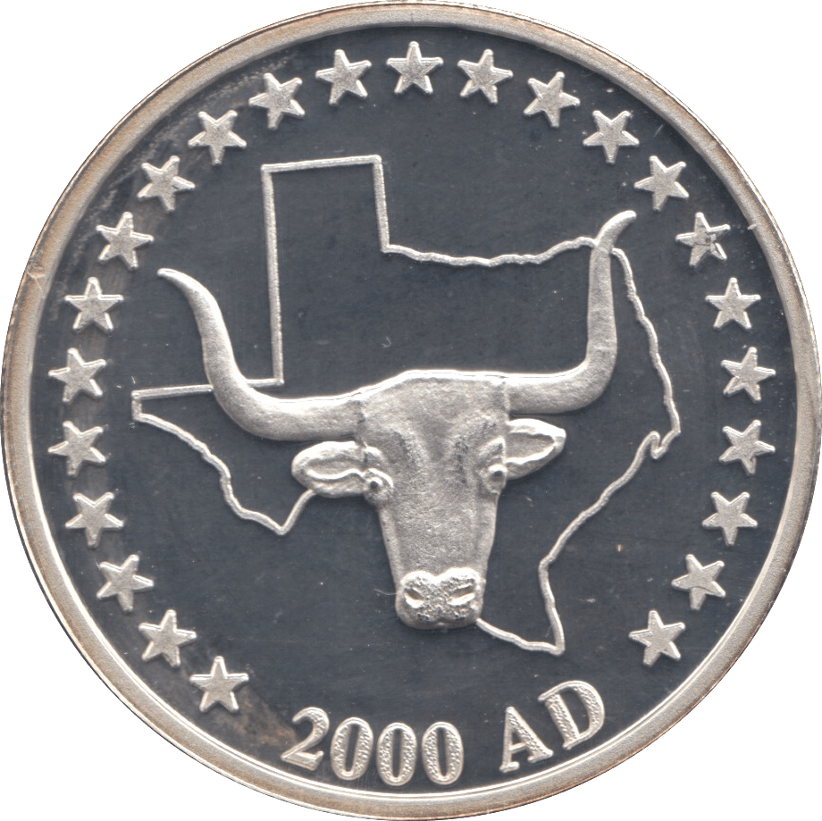 2000 1OZ SILVER PROOF ONE DOLLAR TEXAS - SILVER WORLD COINS - Cambridgeshire Coins
