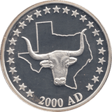 2000 1OZ SILVER PROOF ONE DOLLAR TEXAS - SILVER WORLD COINS - Cambridgeshire Coins