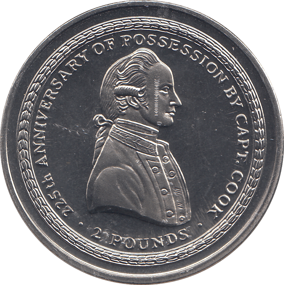 2000 2 POUND 225TH ANNIVERSARY OF POSSESSION BY CAPTAIN COOK ( BU ) - WORLD COINS - Cambridgeshire Coins