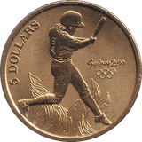 2000 5 DOLLAR SYDNEY OLYMPICS AUSTRALIA BASEBALL - WORLD COINS - Cambridgeshire Coins