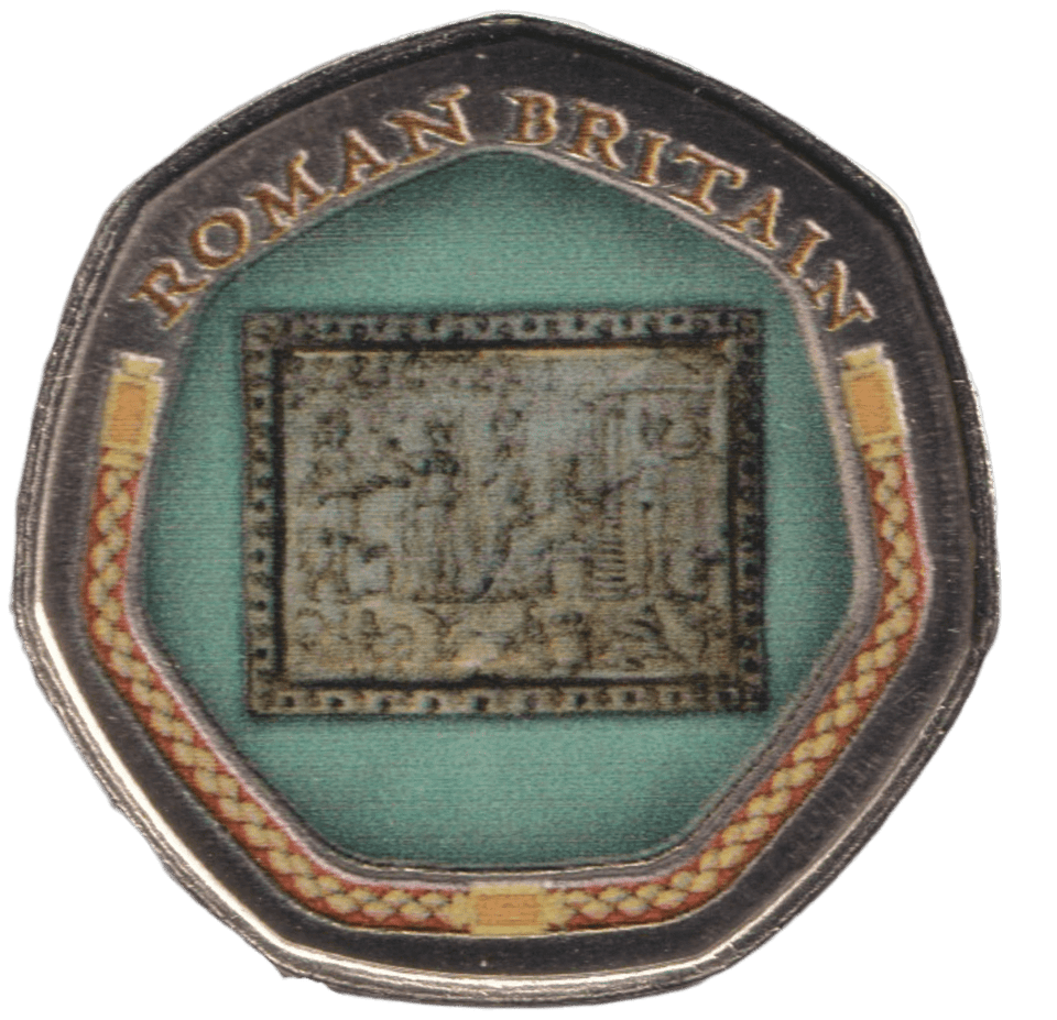 2000 50P SHAPED COIN ROMAN BRITAIN - 50P SHAPED COIN - Cambridgeshire Coins