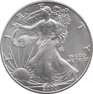 2000 AMERICAN EAGLE SILVER DOLLAR 1 OZ FINE SILVER - WORLD COINS - Cambridgeshire Coins