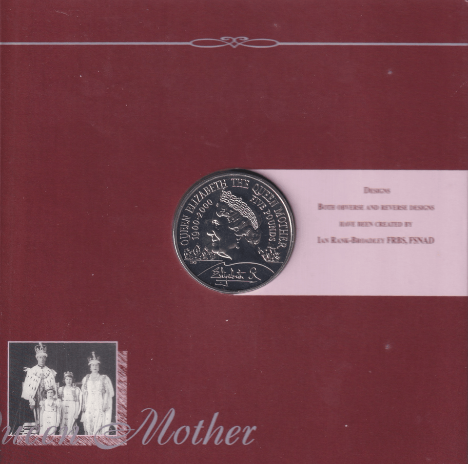 2000 BRILLIANT UNCIRCULATED £5 COIN PRESENTATION PACK QUEEN MOTHER CENTENARY - £5 BU PACK - Cambridgeshire Coins