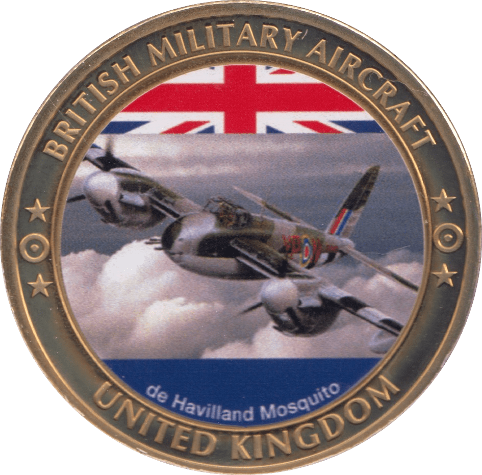 2000 BRITISH MILITARY AIRCRAFT COIN UNITED KINGDOM DE HAVILLAND MOSQUITO MEDALLION - MEDALS & MEDALLIONS - Cambridgeshire Coins