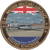 2000 BRITISH MILITARY AIRCRAFT COIN UNITED KINGDOM DE HAVILLAND VAMPIRE MEDALLION - MEDALS & MEDALLIONS - Cambridgeshire Coins