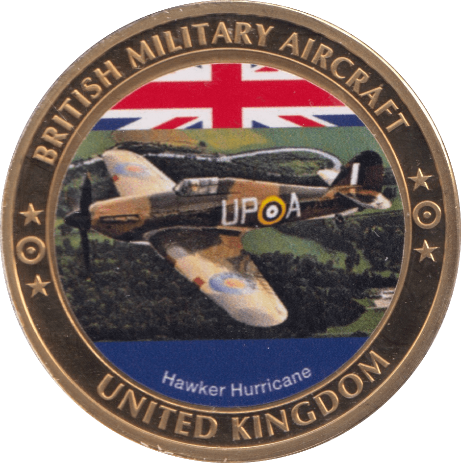 2000 BRITISH MILITARY AIRCRAFT COIN UNITED KINGDOM HAWKER HURRICANE MEDALLION - MEDALS & MEDALLIONS - Cambridgeshire Coins