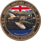 2000 BRITISH MILITARY AIRCRAFT COIN UNITED KINGDOM HAWKER HURRICANE MEDALLION - MEDALS & MEDALLIONS - Cambridgeshire Coins