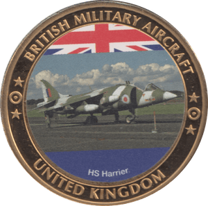 2000 BRITISH MILITARY AIRCRAFT COIN UNITED KINGDOM HS HARRIER MEDALLION - MEDALS & MEDALLIONS - Cambridgeshire Coins