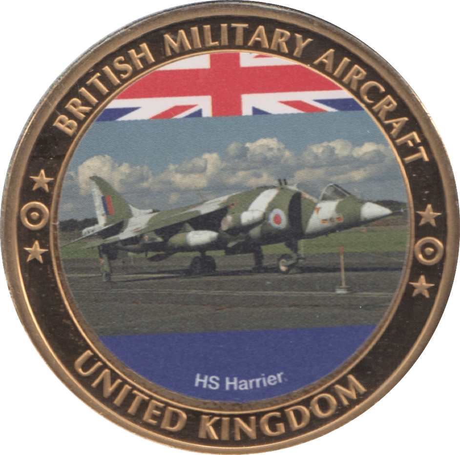 2000 BRITISH MILITARY AIRCRAFT COIN UNITED KINGDOM HS HARRIER MEDALLION - MEDALS & MEDALLIONS - Cambridgeshire Coins
