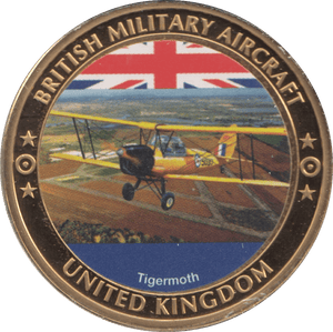 2000 BRITISH MILITARY AIRCRAFT COIN UNITED KINGDOM TIGERMOTH MEDALLION - MEDALS & MEDALLIONS - Cambridgeshire Coins