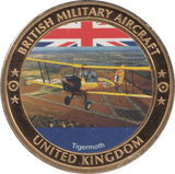2000 BRITISH MILITARY AIRCRAFT COIN UNITED KINGDOM TIGERMOTH MEDALLION - MEDALS & MEDALLIONS - Cambridgeshire Coins
