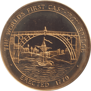 2000 CAST - IRON BRIDGE MEDALLION M22 - MEDALS & MEDALLIONS - Cambridgeshire Coins