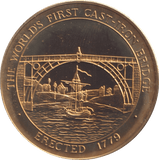 2000 CAST - IRON BRIDGE MEDALLION M22 - MEDALS & MEDALLIONS - Cambridgeshire Coins