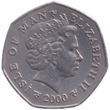 2000 CHRISTMAS 50P BIBLE TRANSACTION ISLE OF MAN ( UNC ) BB - 50P REGIONAL ISSUES - Cambridgeshire Coins