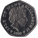 2000 CHRISTMAS 50P JOHN KELLY ISLE OF MAN ( PROOF ) 'BB' - 50P CHRISTMAS COINS - Cambridgeshire Coins