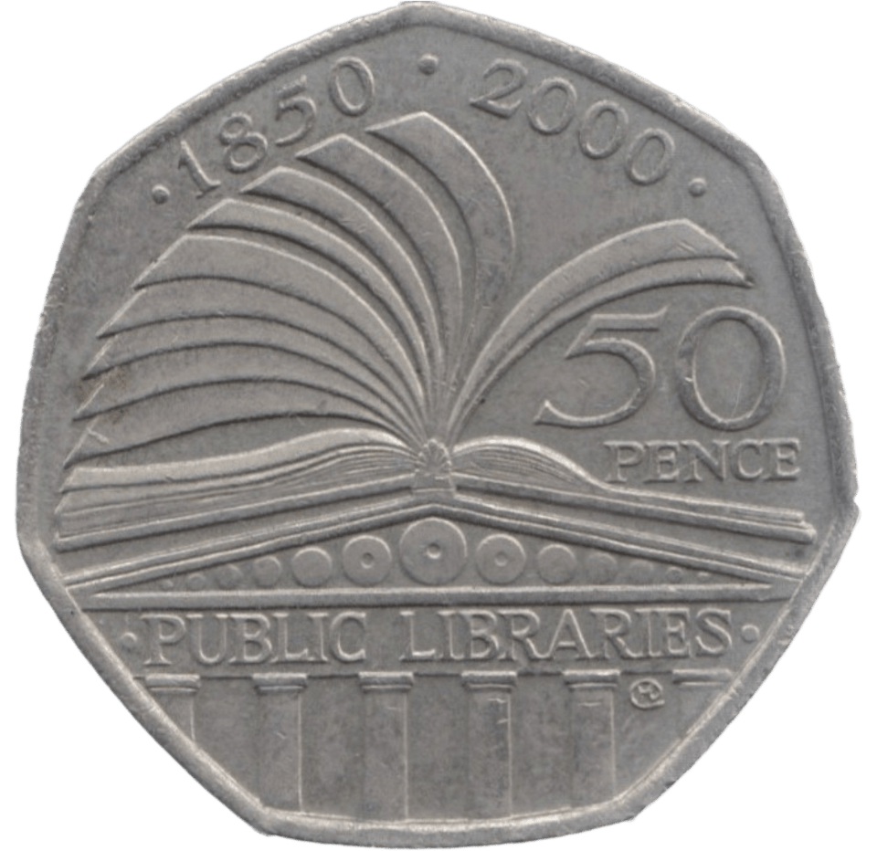 2000 CIRCULATED 50P PUBLIC LIBRARIES ANNIVERSARY - 50P CIRCULATED - Cambridgeshire Coins