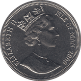 2000 CROWN ISLE OF MAN - WORLD COINS - Cambridgeshire Coins