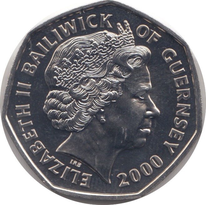 2000 FIFTY PENCE GUERNSEY - WORLD COINS - Cambridgeshire Coins