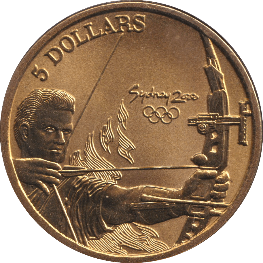 2000 FIVE DOLLAR SYDNEY OLYMPICS AUSTRALIA ARCHERY - WORLD COINS - Cambridgeshire Coins