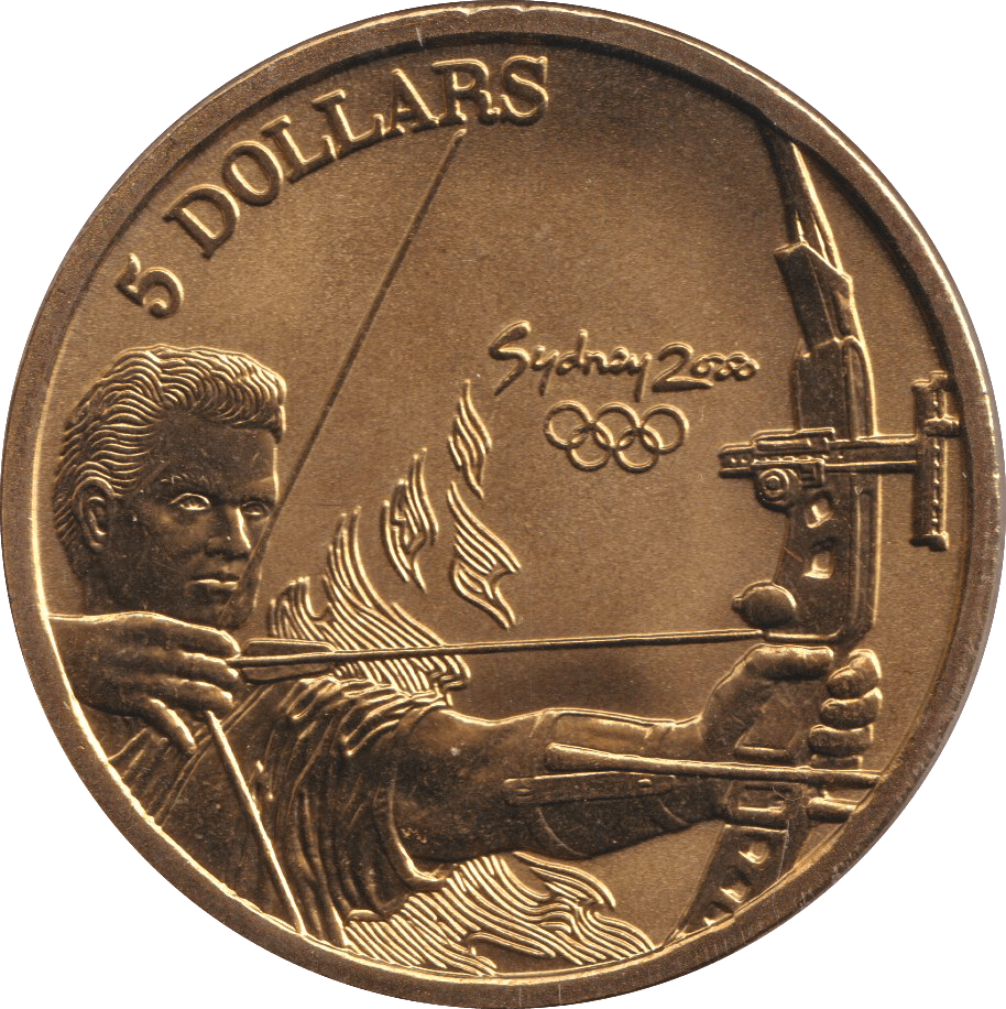 2000 FIVE DOLLAR SYDNEY OLYMPICS AUSTRALIA ARCHERY - WORLD COINS - Cambridgeshire Coins