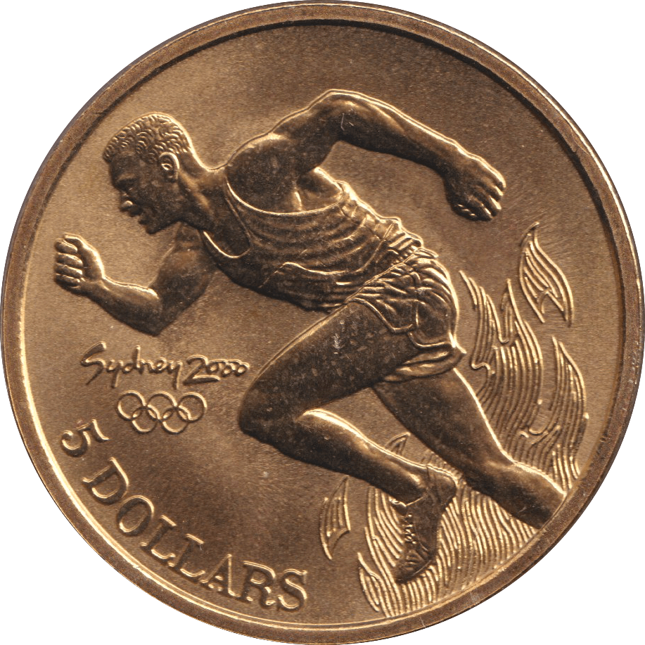 2000 FIVE DOLLAR SYDNEY OLYMPICS AUSTRALIA ATHLETICS - WORLD COINS - Cambridgeshire Coins