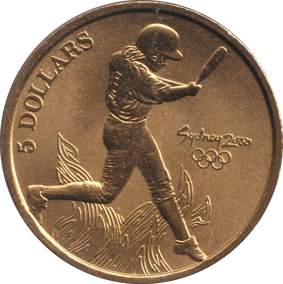 2000 FIVE DOLLAR SYDNEY OLYMPICS AUSTRALIA BASEBALL - WORLD COINS - Cambridgeshire Coins