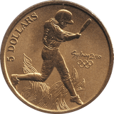 2000 FIVE DOLLAR SYDNEY OLYMPICS AUSTRALIA BASEBALL - WORLD COINS - Cambridgeshire Coins