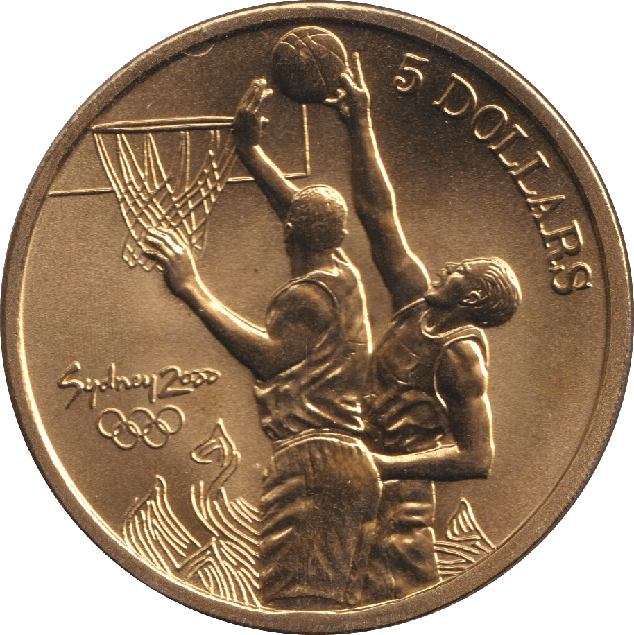 2000 FIVE DOLLAR SYDNEY OLYMPICS AUSTRALIA BASKETBALL - WORLD COINS - Cambridgeshire Coins