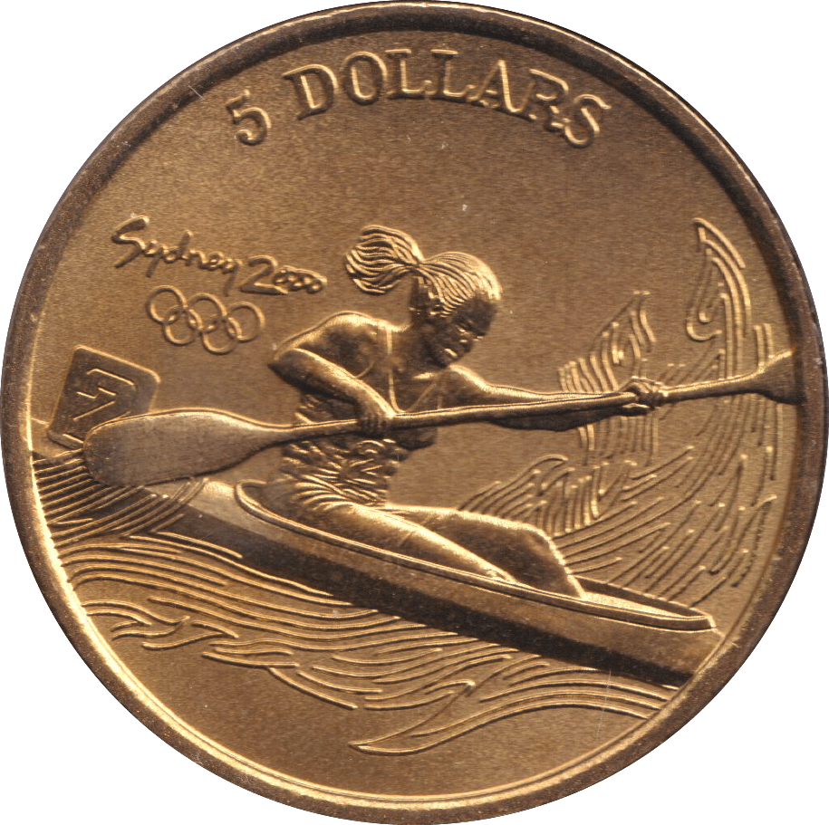 2000 FIVE DOLLAR SYDNEY OLYMPICS AUSTRALIA CANOE - WORLD COINS - Cambridgeshire Coins
