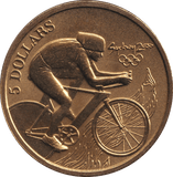 2000 FIVE DOLLAR SYDNEY OLYMPICS AUSTRALIA CYCLING - WORLD COINS - Cambridgeshire Coins